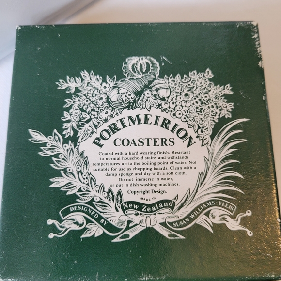 VTG 1997 Portmeirion Coasters Botanical Susan Williams Ellis Design New Zealand - Picture 5 of 5